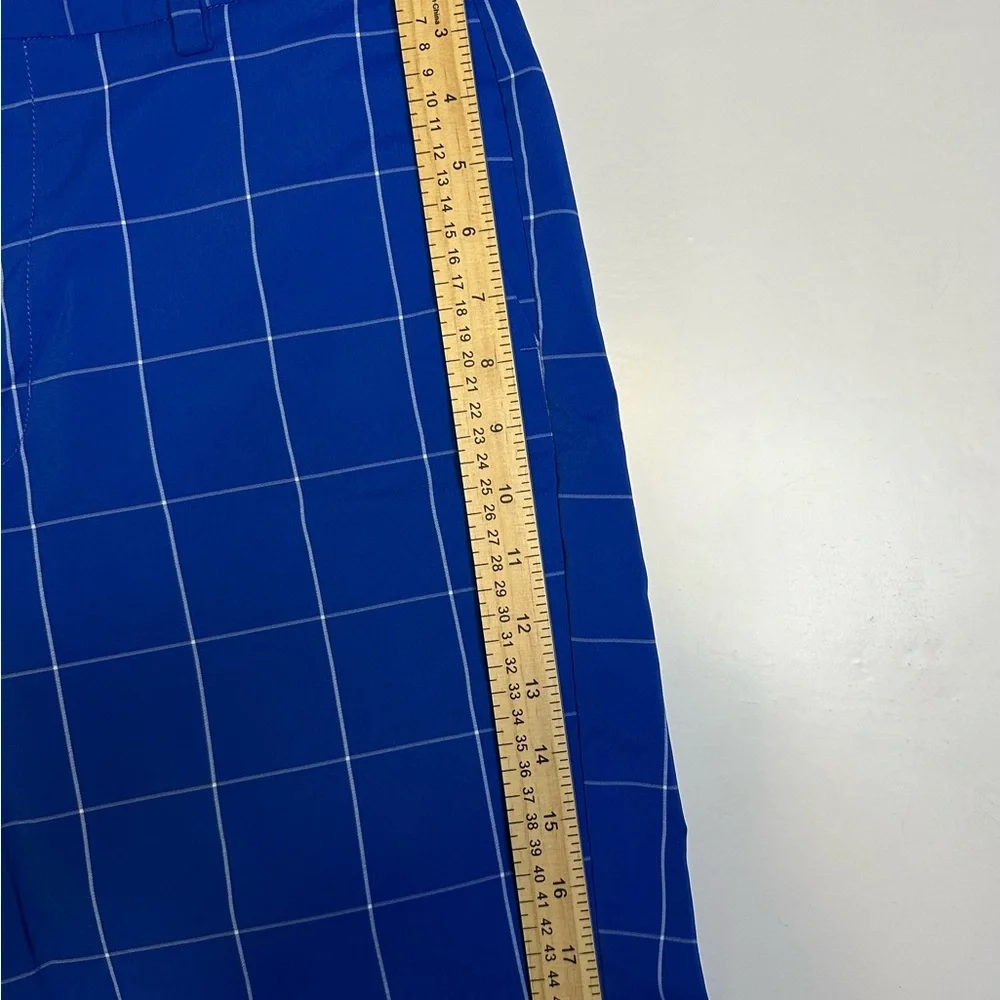 Chaps‎ Golf Shorts Men’s 32 Striped Plaid Blue White Large Athletic